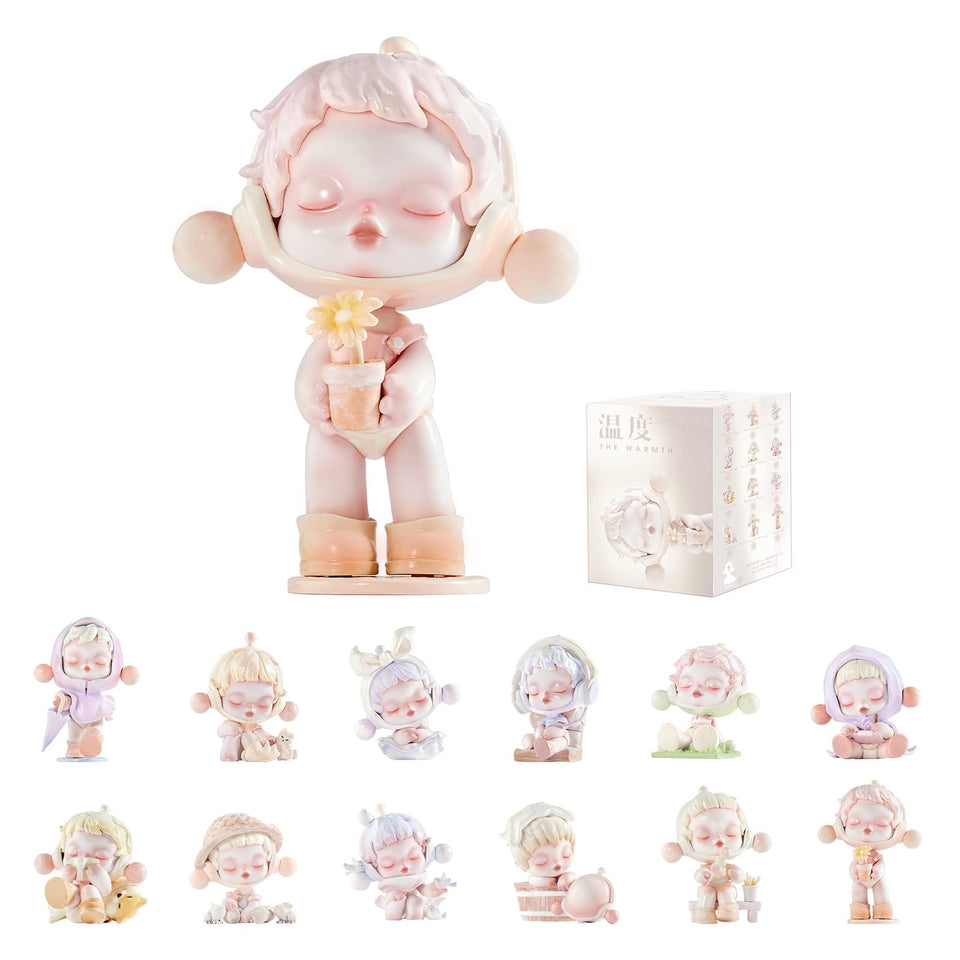 POP MART Skullpanda Warmth Series figure front view adds whimsy to a desk or shelf