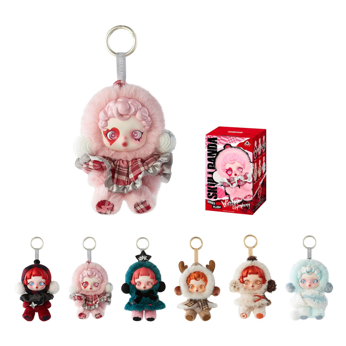 POP MART Skullpanda Winter Symphony blind box front view, ideal for gifting.