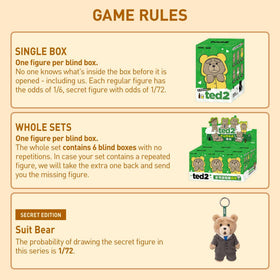 POP MART Ted2 secret edition chance adds extra collectibility to display.