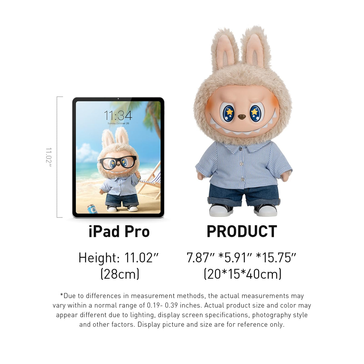 POP MART The Monsters Flip with Me plush close-up shows accurate coloring and refined finish for display