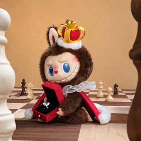 POP MART The Monsters Let's Checkmate plush on a desk setup for stylish decor
