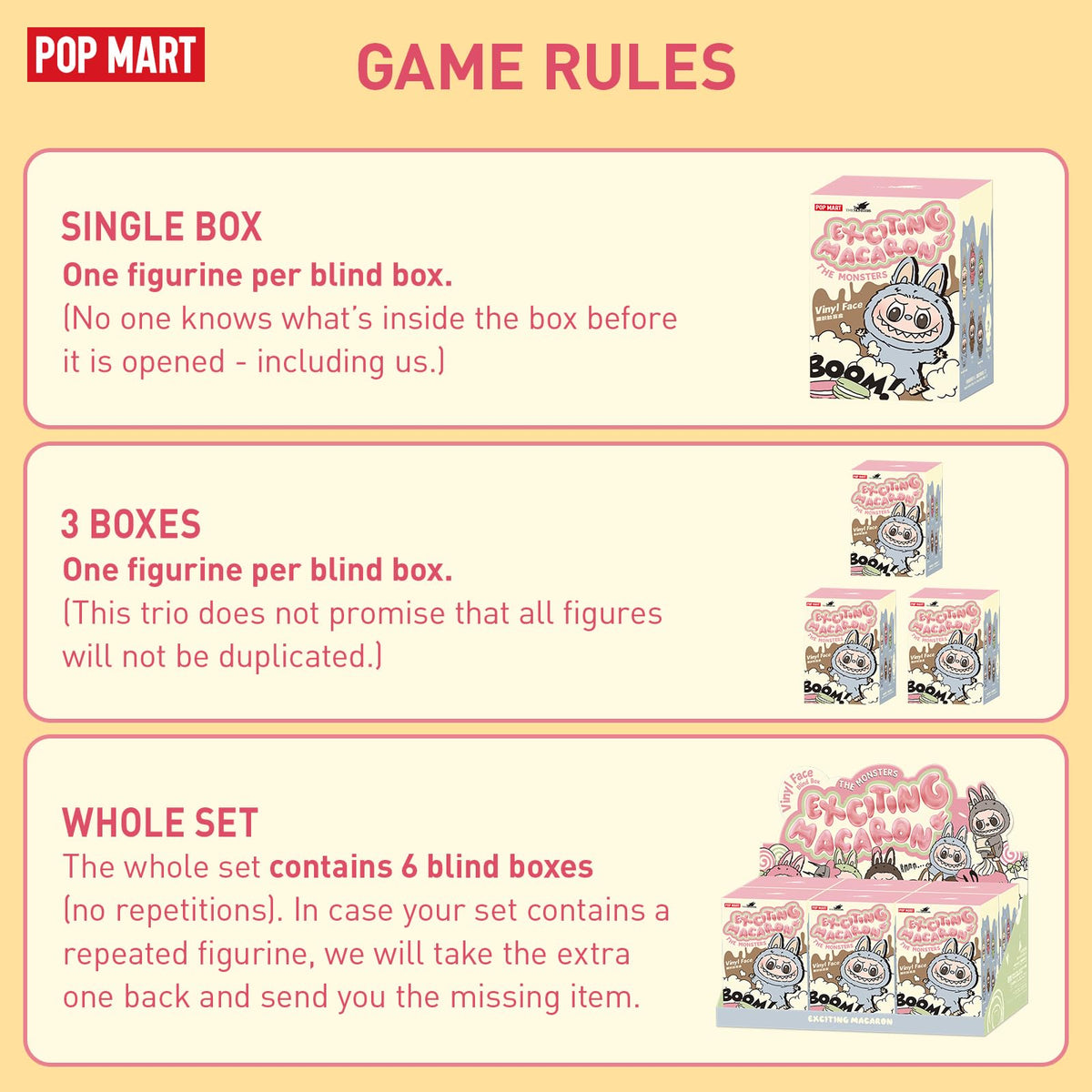 POP MART The Monsters random design blind box cover to tease surprise and anticipation.