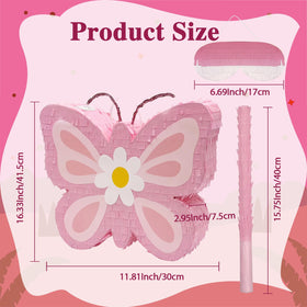 POPCLAP Butterfly Pinata fill capacity six pounds of treats safely.