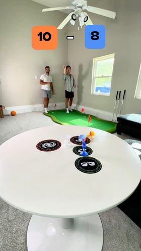 Popdarts PowerSpots play on glass surface enables versatile setups around the home.