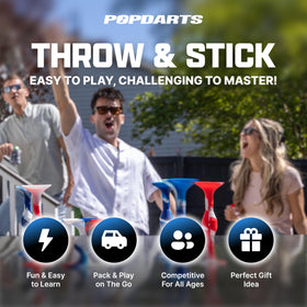 Popdarts Pro Pack green darts ready for outdoor play and friendly competition