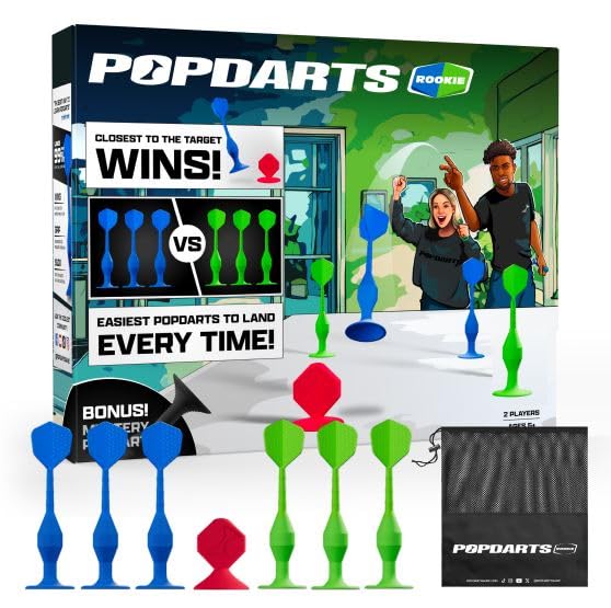 Popdarts Rookie Pack contents ready for quick setup and family play.