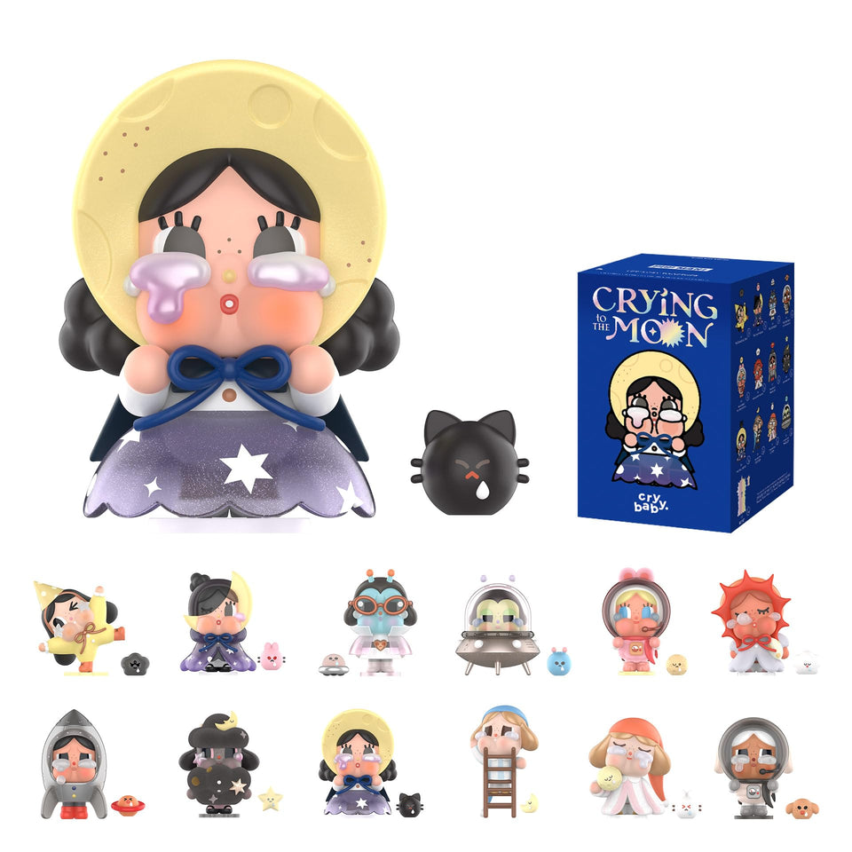 POP MART Crybaby Moon Series blind box reveals a mysterious collectible ready for display