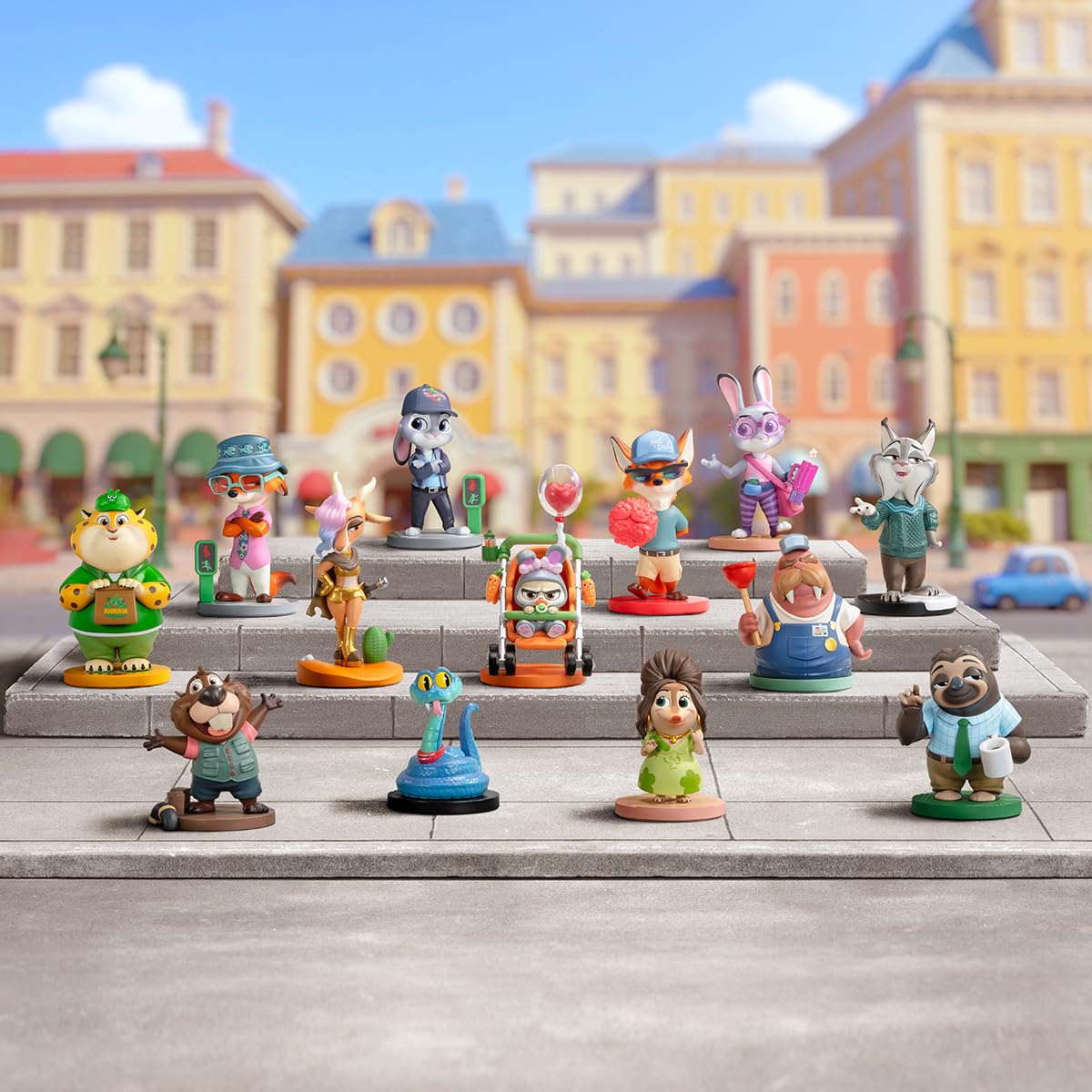 POP MART Disney Zootopia figure pose inside the box, collectible for display.