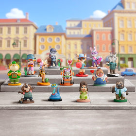 POP MART Disney Zootopia figure pose inside the box, collectible for display.