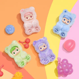 POP MART HACIPUPU gummy bear pendant displayed as playful desk decor.