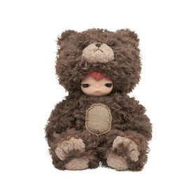 POP MART Hirono Bear vinyl doll with vibrant colors, ideal for desk display.