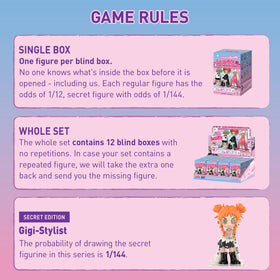 POP MART Lil Peach Riot Loading box side, perfect for shelf display.