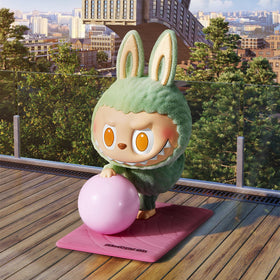 POP MART Labubu figures displayed on shelf for playful home decor