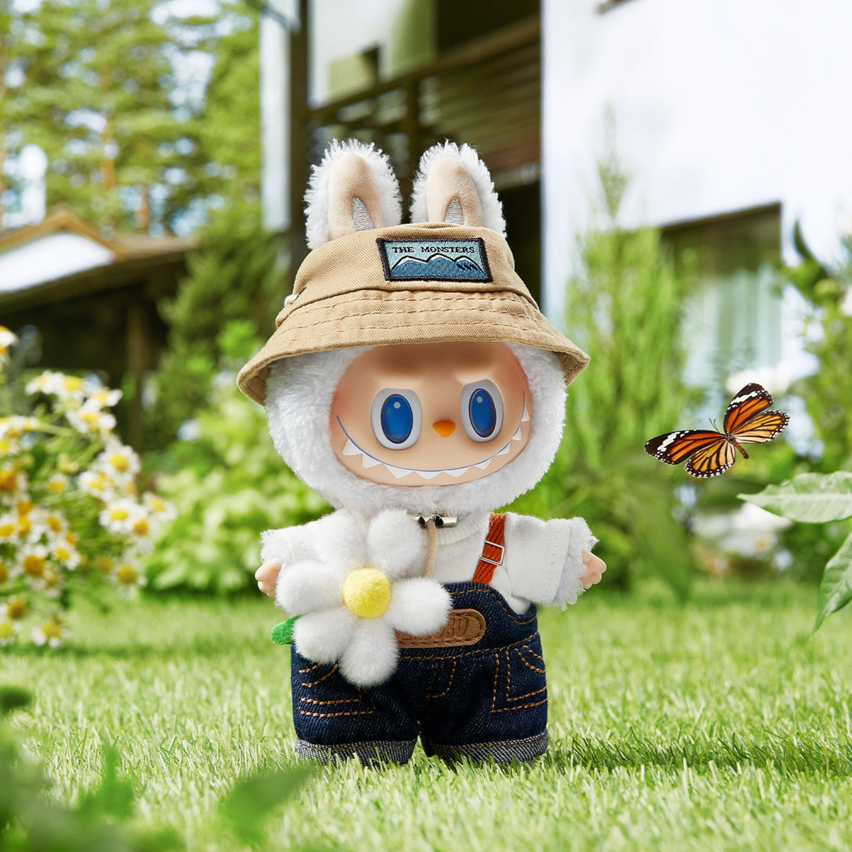 POP MART Labubu vinyl plush figure closeup with bright colors and smooth surface finish.