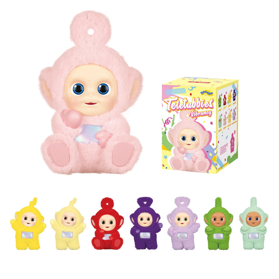 POP MART Teletubbies Vibrancy Series blind box figure shows a collectible surprise for collectors.