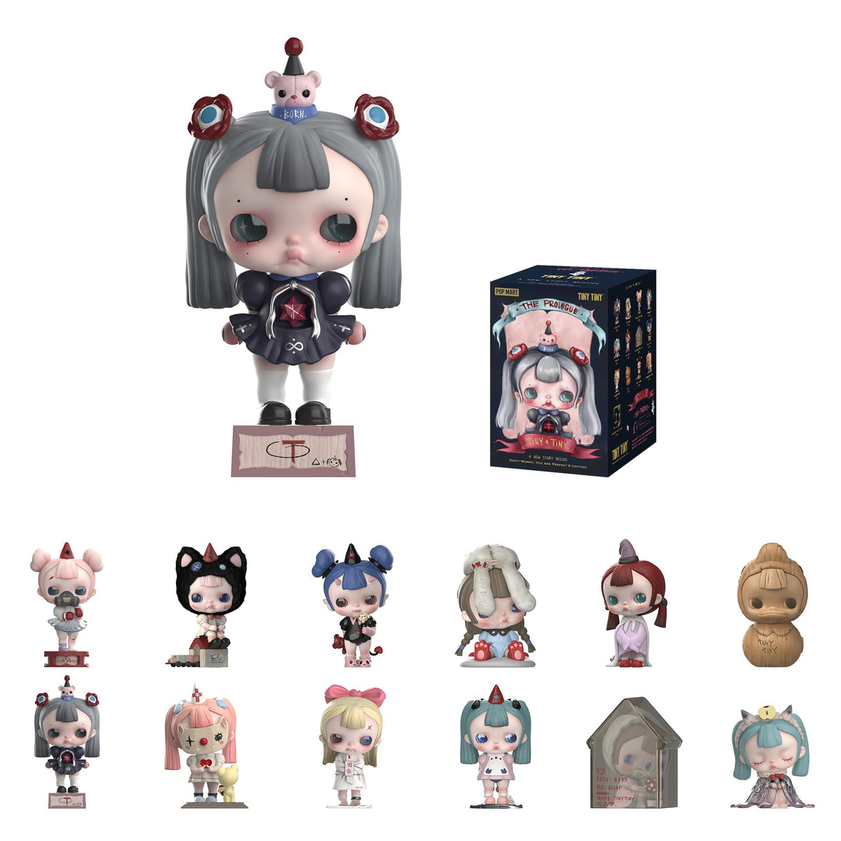 POP MART Tinytiny Prologue figure unboxing reveals a surprising collectible design for display.