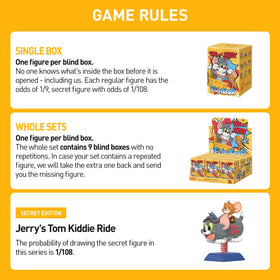 Tom and Jerry Funfair blind box figure adds playful decor to any room.