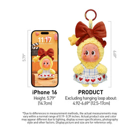 POP MART Twinkle Twinkle plush pendant on a display shelf for home decor.