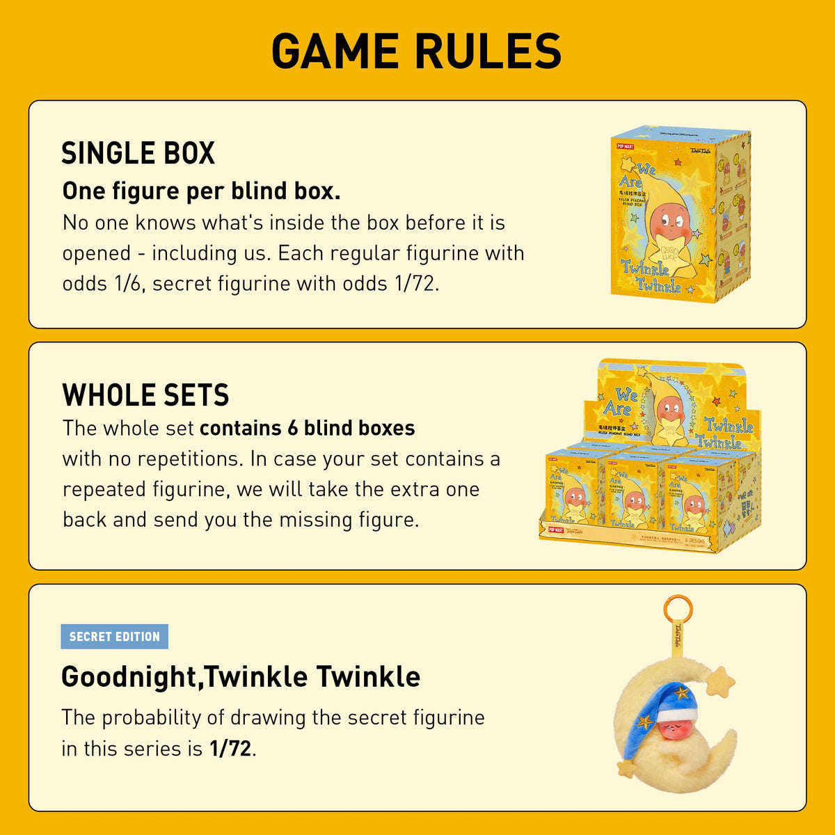 POP MART Twinkle Twinkle plush pendant blind box figure ready for desk decor