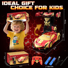 POPOOO RC Iron Man underbody lights create captivating blue glow during play.