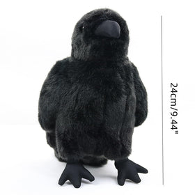 POPOTATO crow plush close-up shows soft fur ideal for comforting hugs