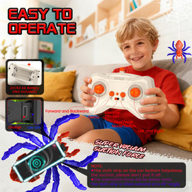 Rechargeable USB battery offers extended play on POPPLAYING spider robot.