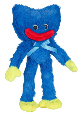 Poppy Playtime Huggy Wuggy plush front view, soft cuddle buddy for fans.