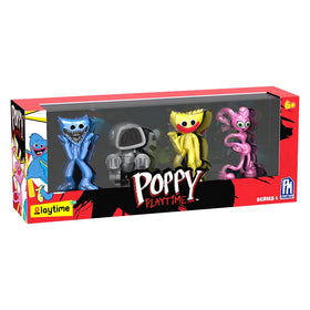 Poppy Playtime minifigure set with four characters for display and collection.