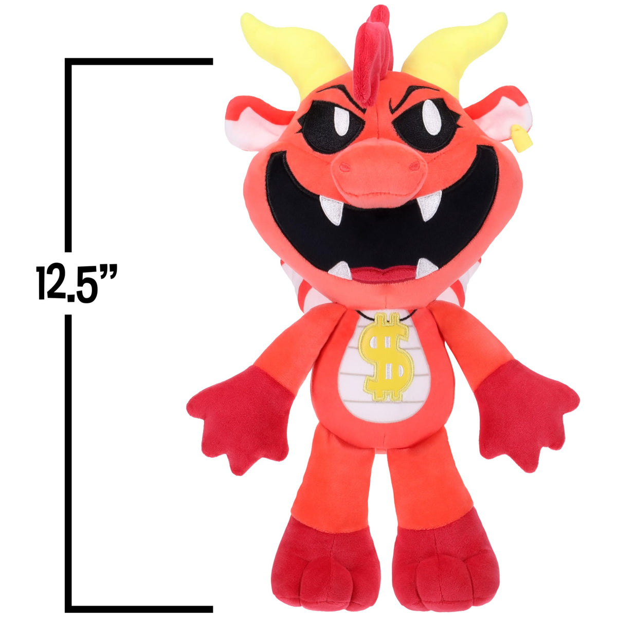 Poppy Playtime Simon Smoke plush embroidery detail enhances character charm for display