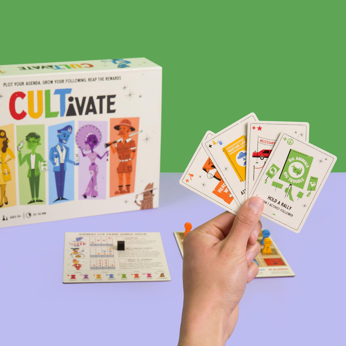 Pops & Bejou Cultivate agendas cards showcase humorous themes.