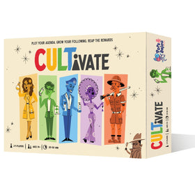 Pops & Bejou Cultivate cover with colorful symbols for table appeal.