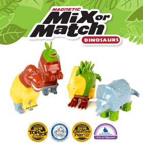 Popular Playthings dinosaur magnets for easy assembly during learning playtime