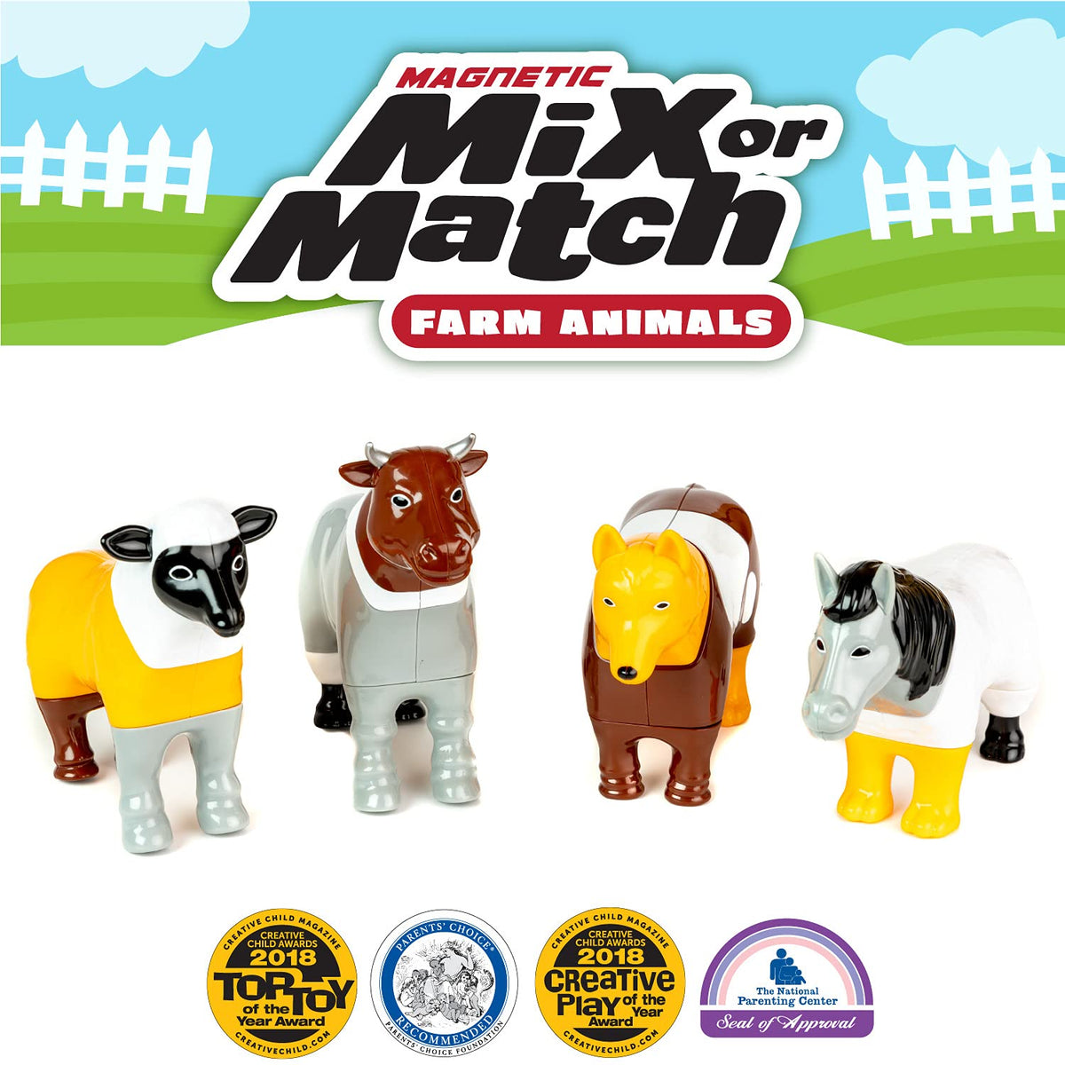 Popular Playthings 16-piece set lets kids build dozens of animal combos