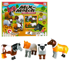 Popular Playthings magnetic animals cow and dog puzzle fosters fine motor play