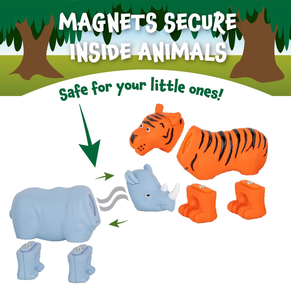 Popular Playthings Magnetic Animals Crocodile: take-apart design sparks hands-on exploration.