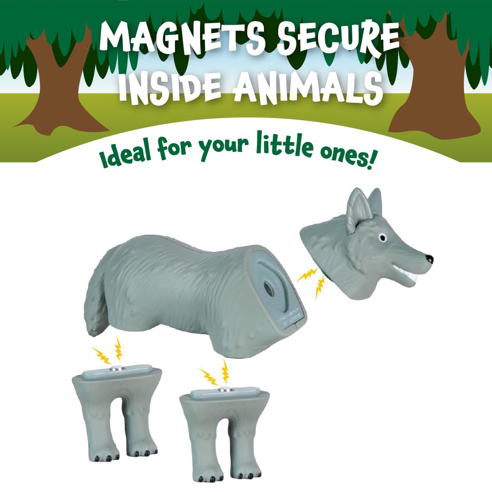 Popular Playthings Magnetic Animals eagle figure enhances quick-build adventures