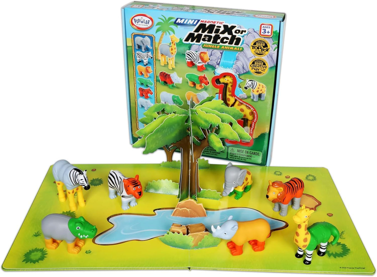 Popular Playthings Magnetic Animals Giraffe: color matching supports cognitive play in toddlers.