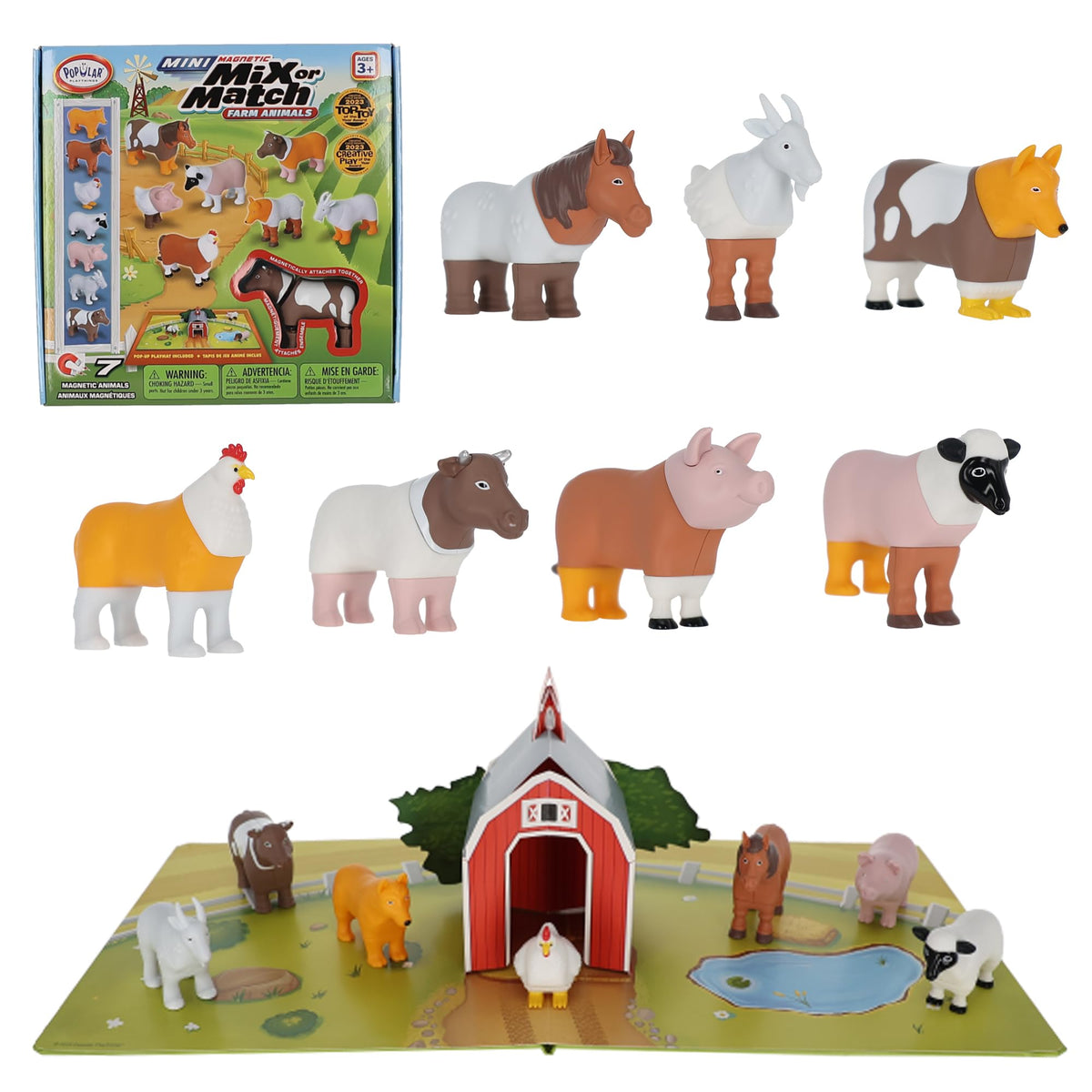 Popular Playthings horse piece for imaginative farm play and fine motor skills.