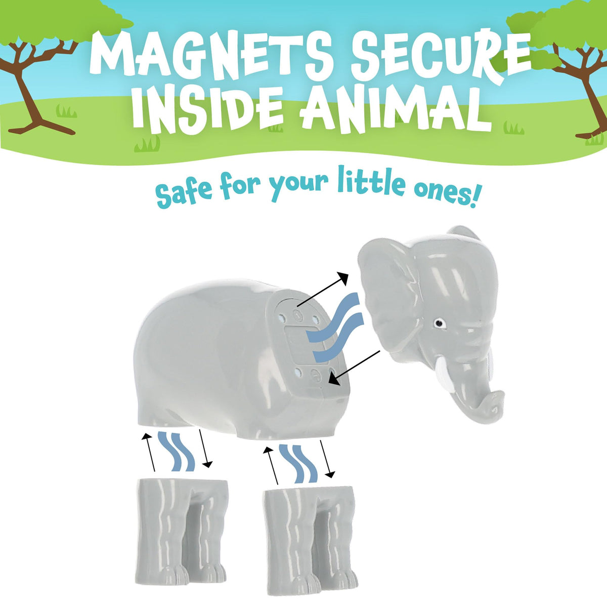 Popular Playthings Magnetic Animals large-pieces designed for safe toddler handling
