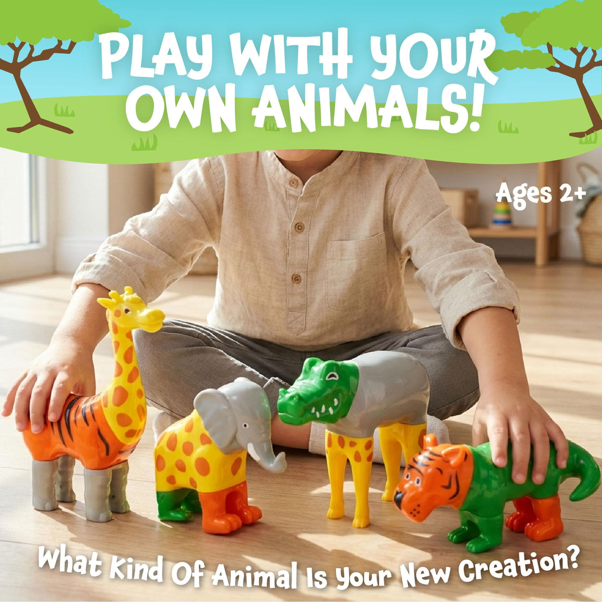 Popular Playthings Magnetic Animals stem-play encourages early exploration and problem solving