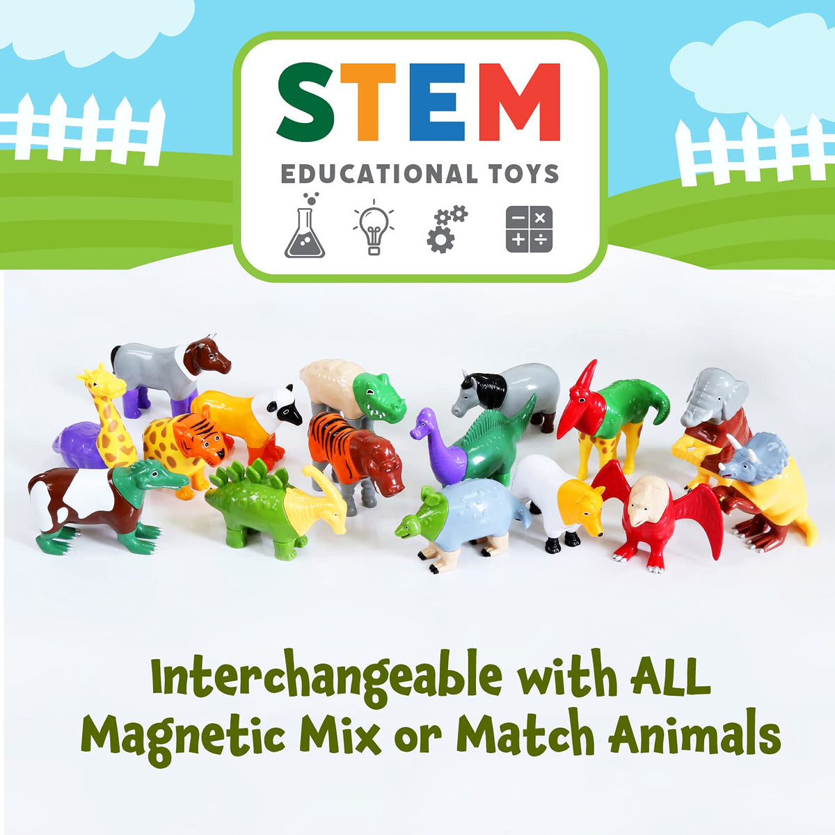 Popular Playthings magnetic animals storage keeps playtime tidy after use