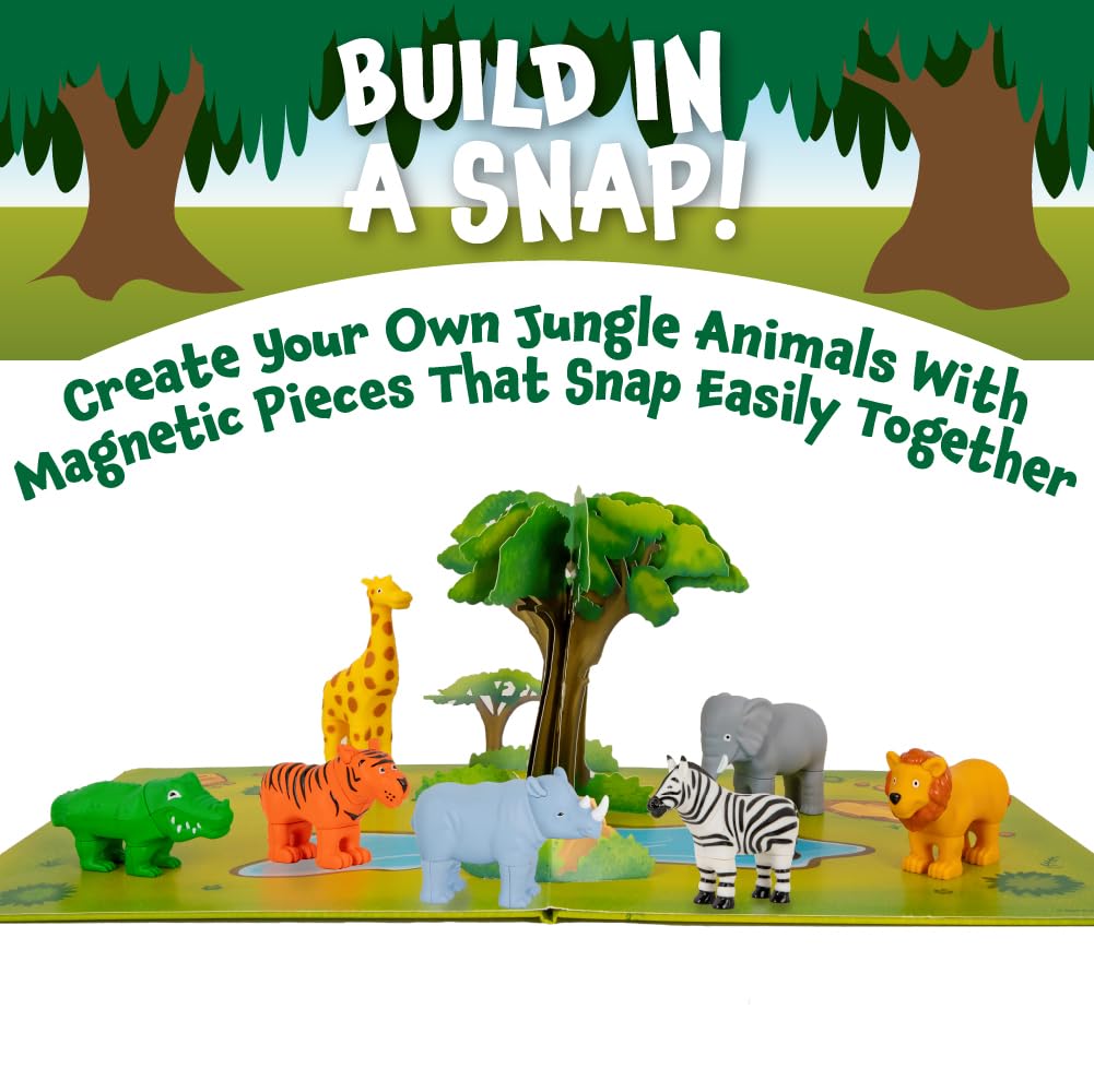 Popular Playthings Magnetic Animals Zebra: vibrant colors fuel imaginative jungle storytelling.