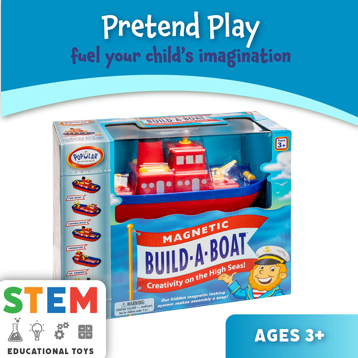 Popular Playthings magnetic build-a-boat durable-pieces withstand years of play
