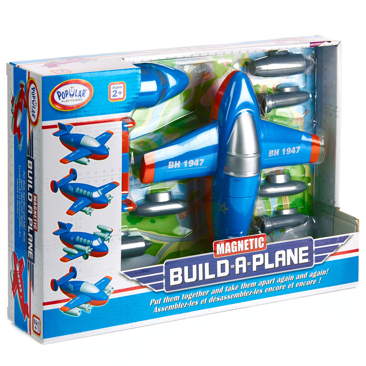 Popular Playthings magnetic build-a-plane parts for creative aircraft customization