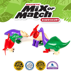 Popular Playthings Magnetic Dinosaurs durable magnets enabling safe, simple assembly for little hands.