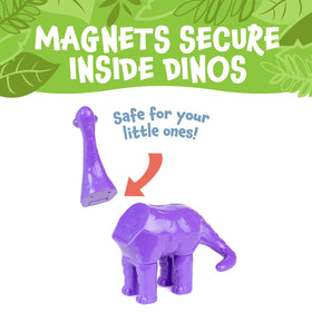 Popular Playthings Magnetic Dinosaurs large pieces designed for tiny fingers.
