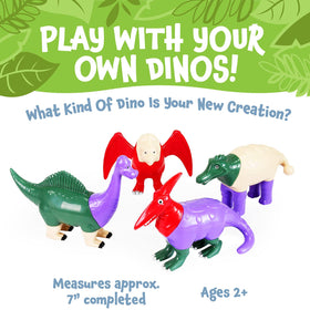 Popular Playthings Magnetic Dinosaurs vibrant mix-and-match parts inspire open-ended storytelling.