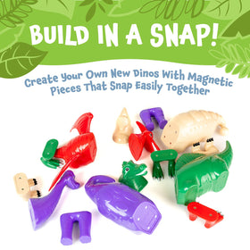 Popular Playthings Magnetic Dinosaurs twelve-piece set to spark imaginative prehistoric play.