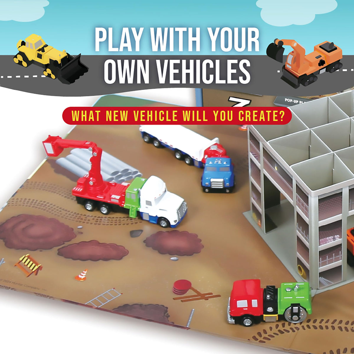 Popular Playthings bucket truck promotes cooperative play and shared construction fun.