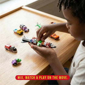 Popular Playthings magnetic vehicles durable pieces withstand repeated assemble-and-disassemble.